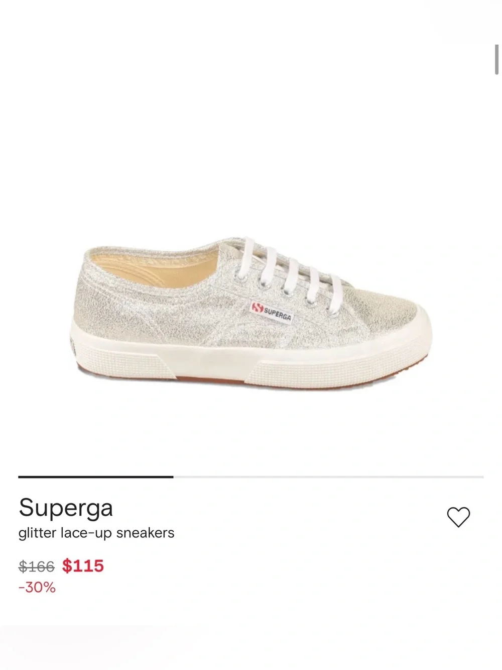 Superga Women's Metallic Cream Lace-Up Sneakers